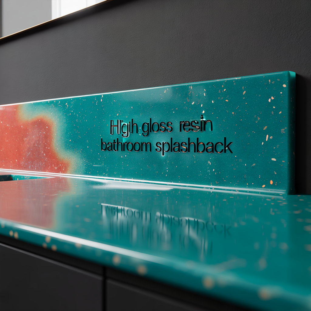 High Gloss Resin Bathroom Splashbacks – Ocean & Modern Themes
