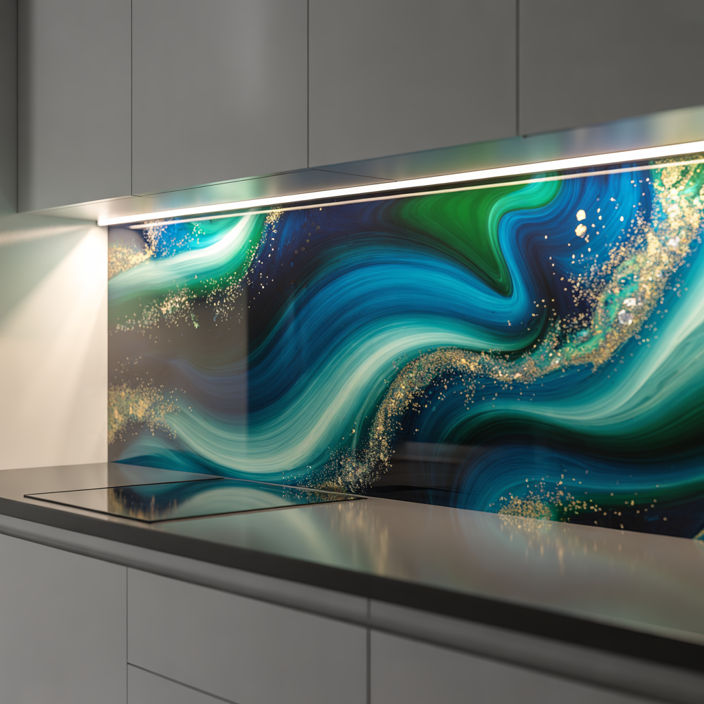 High Gloss Resin BBQ Splashback