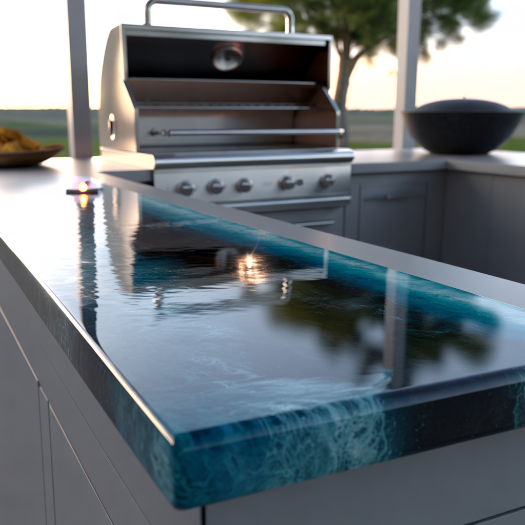 High Gloss Resin BBQ Splashback