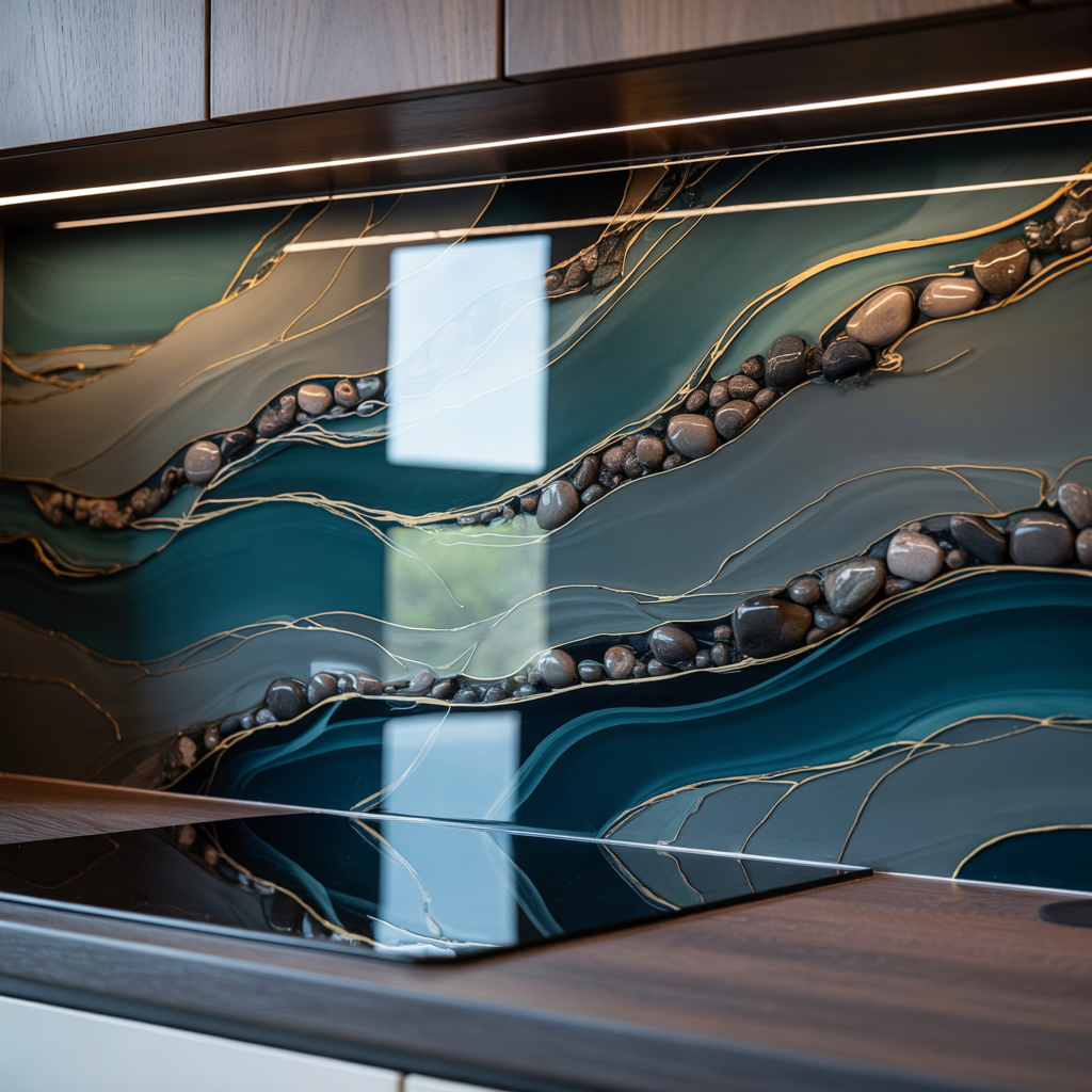 High Gloss Resin BBQ Splashback