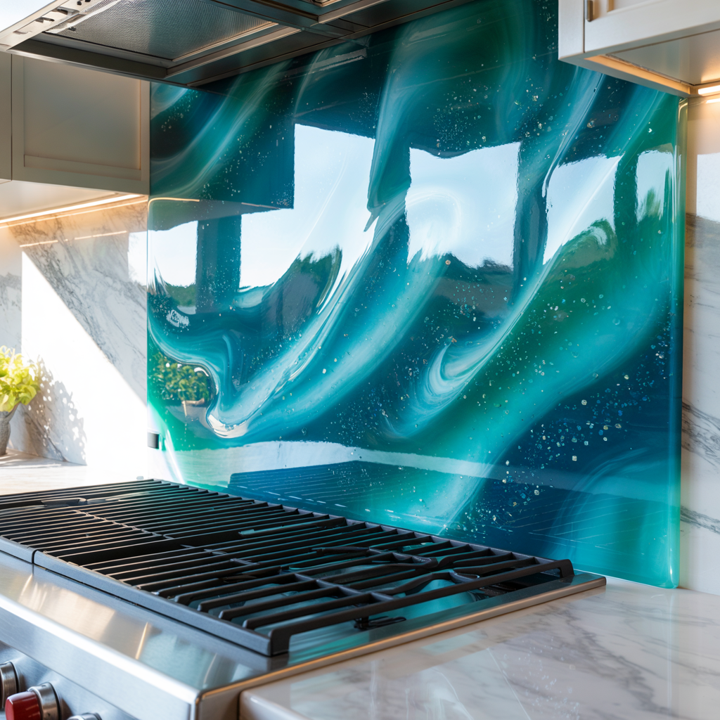 High Gloss Resin BBQ Splashback