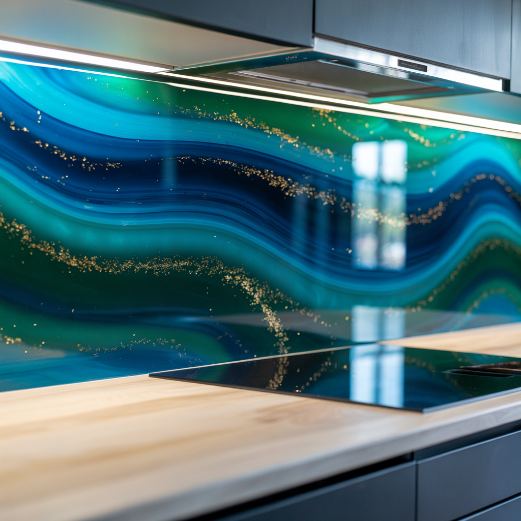 High Gloss Resin BBQ Splashback
